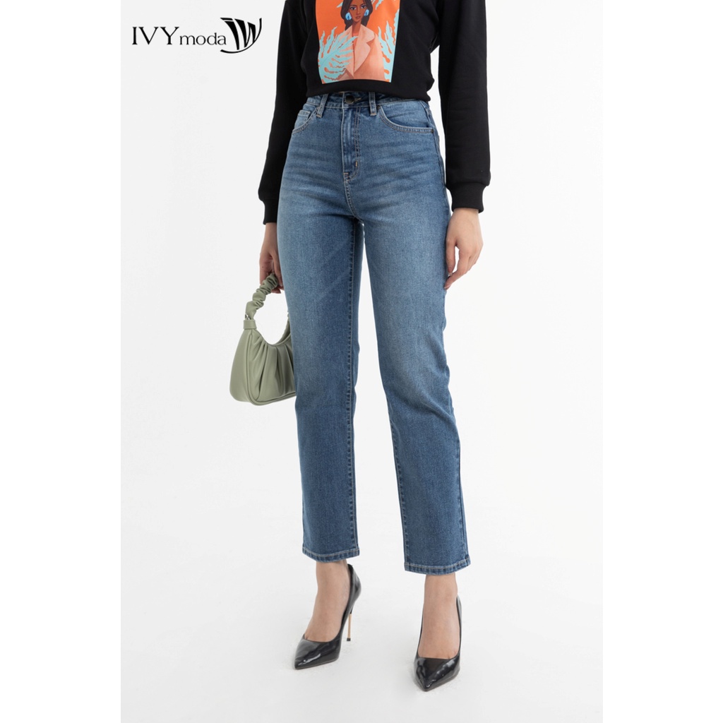 Quần jeans nữ slim fit IVY moda MS 25M7786