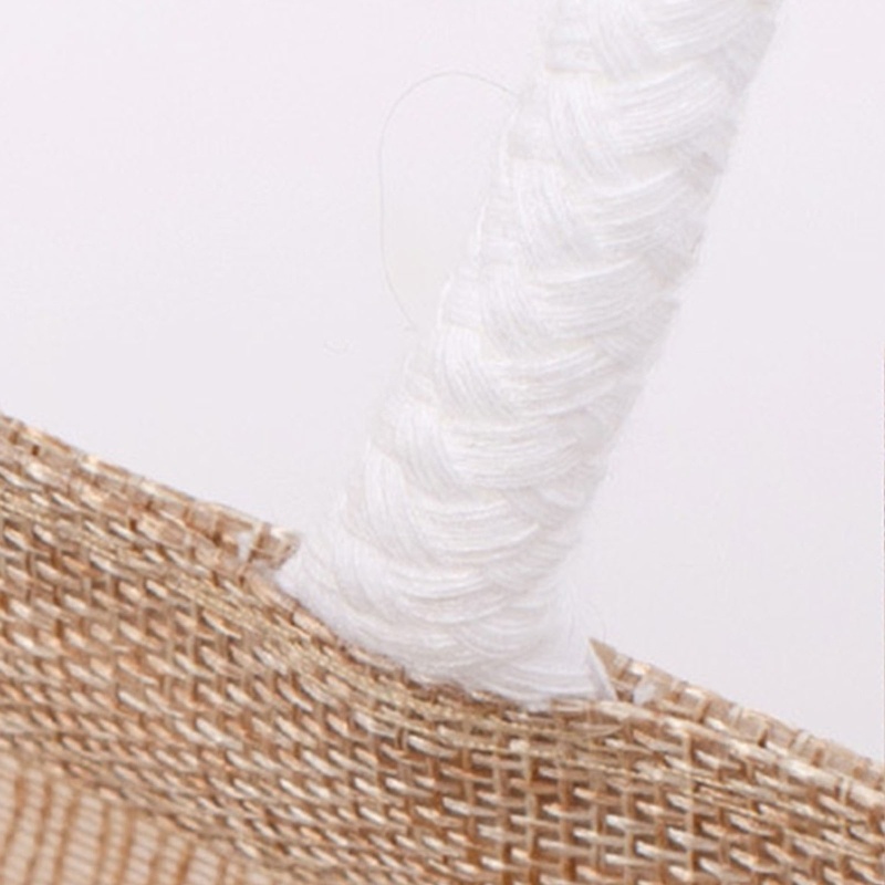 Túi Xách Tote Bằng Sợi Đay Cỡ Lớn Có Tay Cầm Có Thể Tái Sử Dụng Cho Nữ