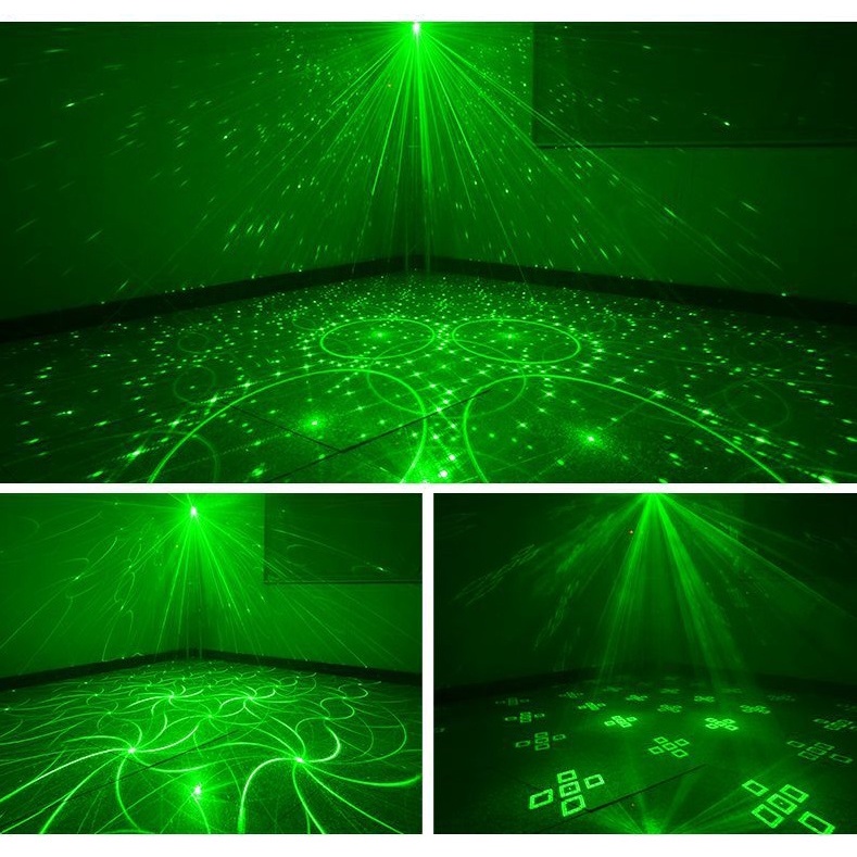 Đèn chiếu laser 3D bay phòng, tích hợp cảm ứng nhạc - Đèn quán bar vũ trường karaoke gia đình hàng nhập cao cấp