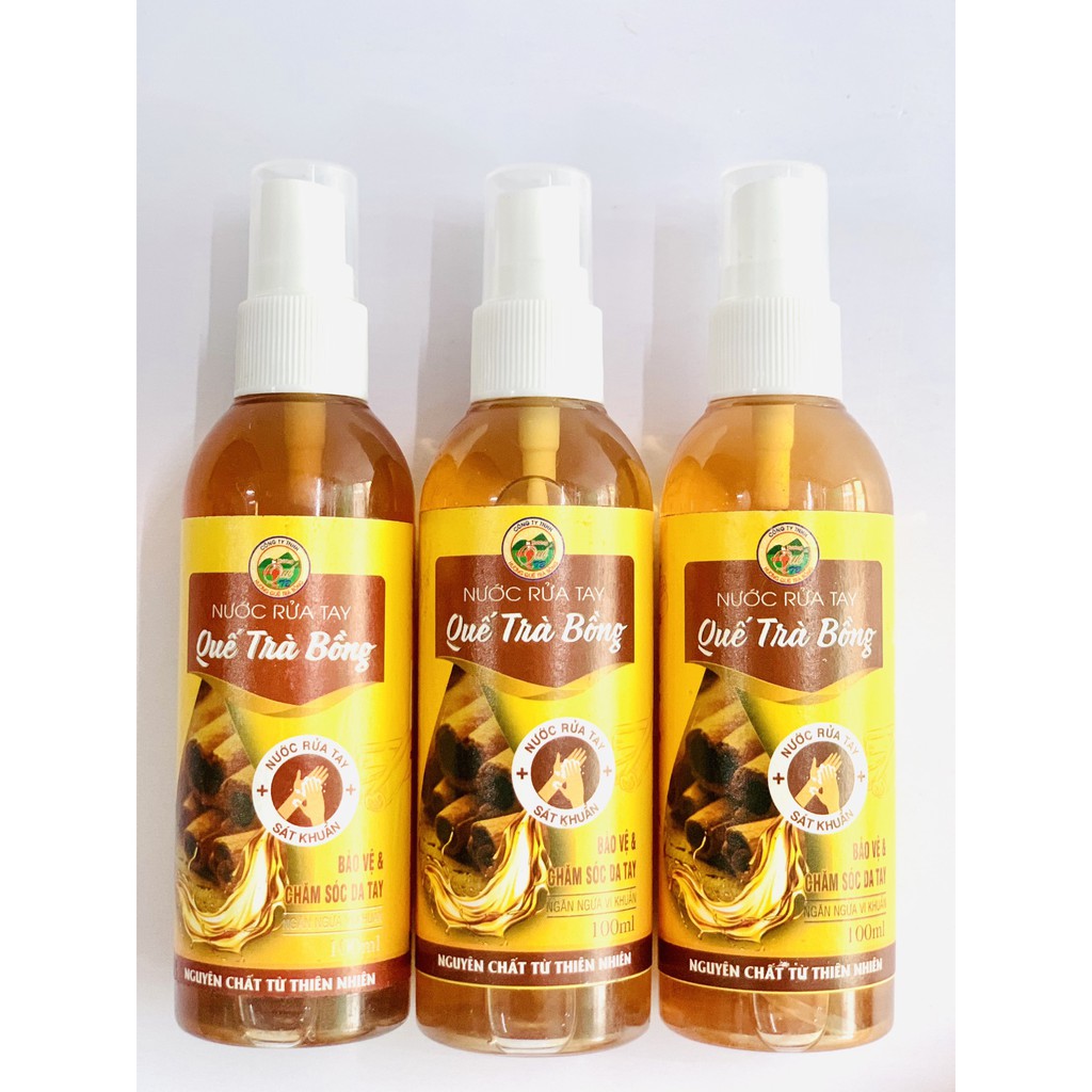 Nước rửa tay khô quế Trà Bồng Quảng Ngãi 100ML sạch khuẩn khô nhanh thơm lâu hương quế đã được kiểm nghiệm an toàn | BigBuy360 - bigbuy360.vn
