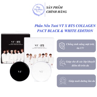 Phấn Nền Tươi VT X BTS COLLAGEN PACT BLACK & WHITE EDITION