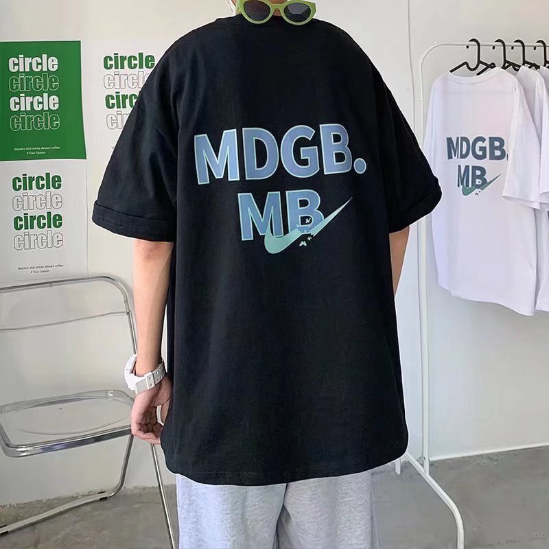 Áo Thun Tay Ngắn Dáng Rộng In Chữ Phong Cách Hip Hop Thời Trang Mùa Hè Cho Nam Và Nữ M-8XL