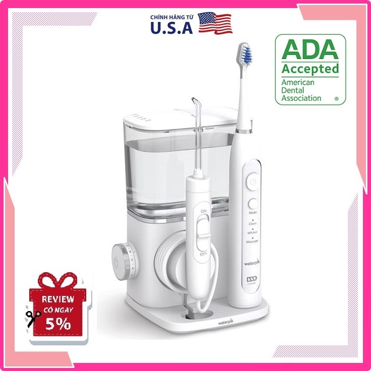Combo Máy Tăm Nước Waterpik Complete Care 9.0 Water Flosser + Bàn Chải Điện Sonic Toothbrush