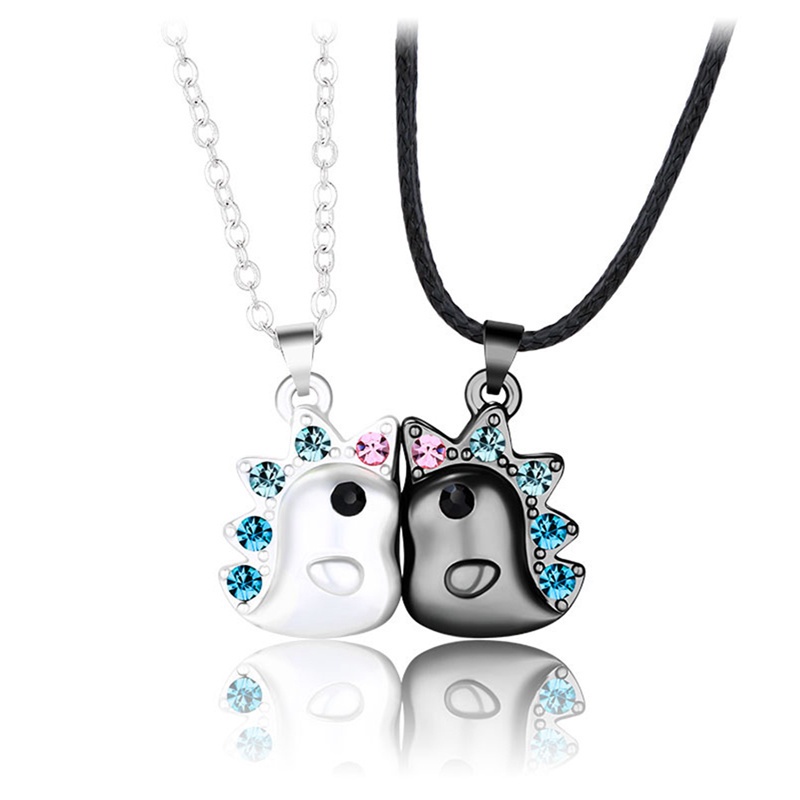 Set 2 Vòng cổ mặt hình kỳ lân đính đá zircon cho cặp đôi