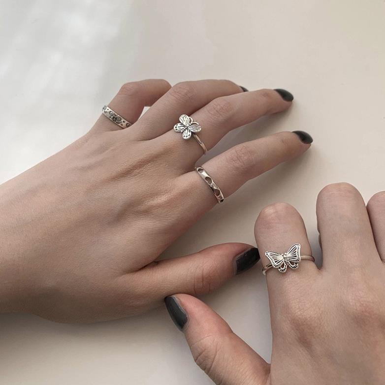 (089) Nhẫn Đeo Tay Mặt 🦋 Các Loại Cá Tính Phong Cách Retro Hàn Quốc ✨