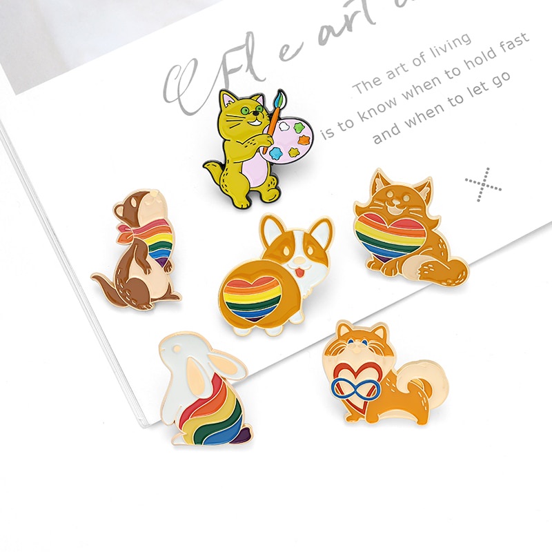 Huy hiệu cài áo hình các con vật đáng yêu