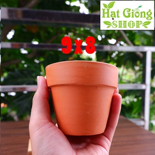 Chậu đất Nung Đỏ mini , Chậu gờ