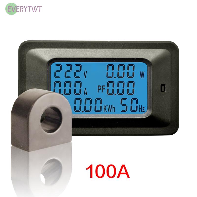 Máy đo điện tử có màn hình LCD AC 110V-250V 100A