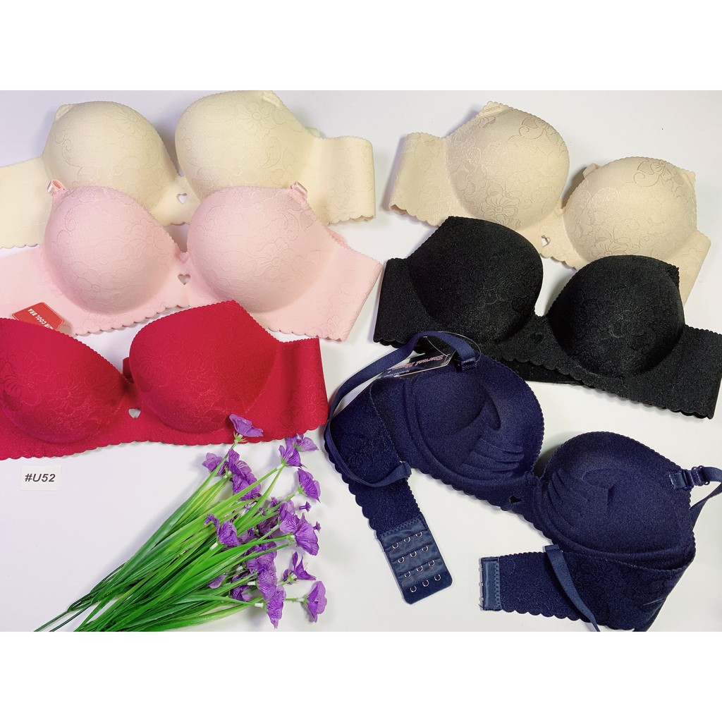 [Size 34-38] Áo ngực su gấm đệm dày không gọng cao cấp MSU52