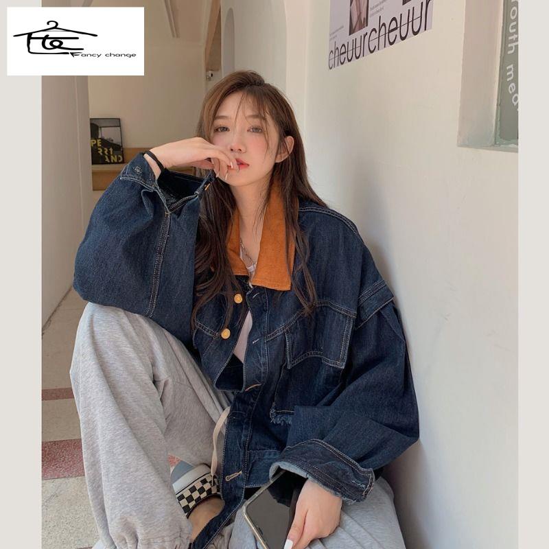 Áo Khoác Denim Dáng Ngắn Phong Cách Retro Đường Phố Thời Trang Thu Xuân Dành Cho Nữ 2022