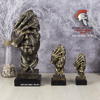 Tượng decor không nhìn trang trí nhà cửa tủ kệ trưng bày cửa hàng