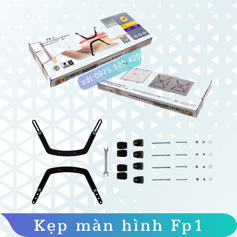 FP1 - Bộ Kẹp Màn Hình Máy Tính/ Sử Dụng Cho Màn Hình Không Thiết Kế Treo - 17 - 27 Inch