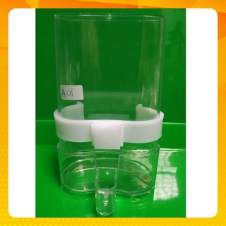 A01 - 10 cái Cóng thức ăn nước uống tự động chim kiểng bằng Mica cao cấp, ống A01