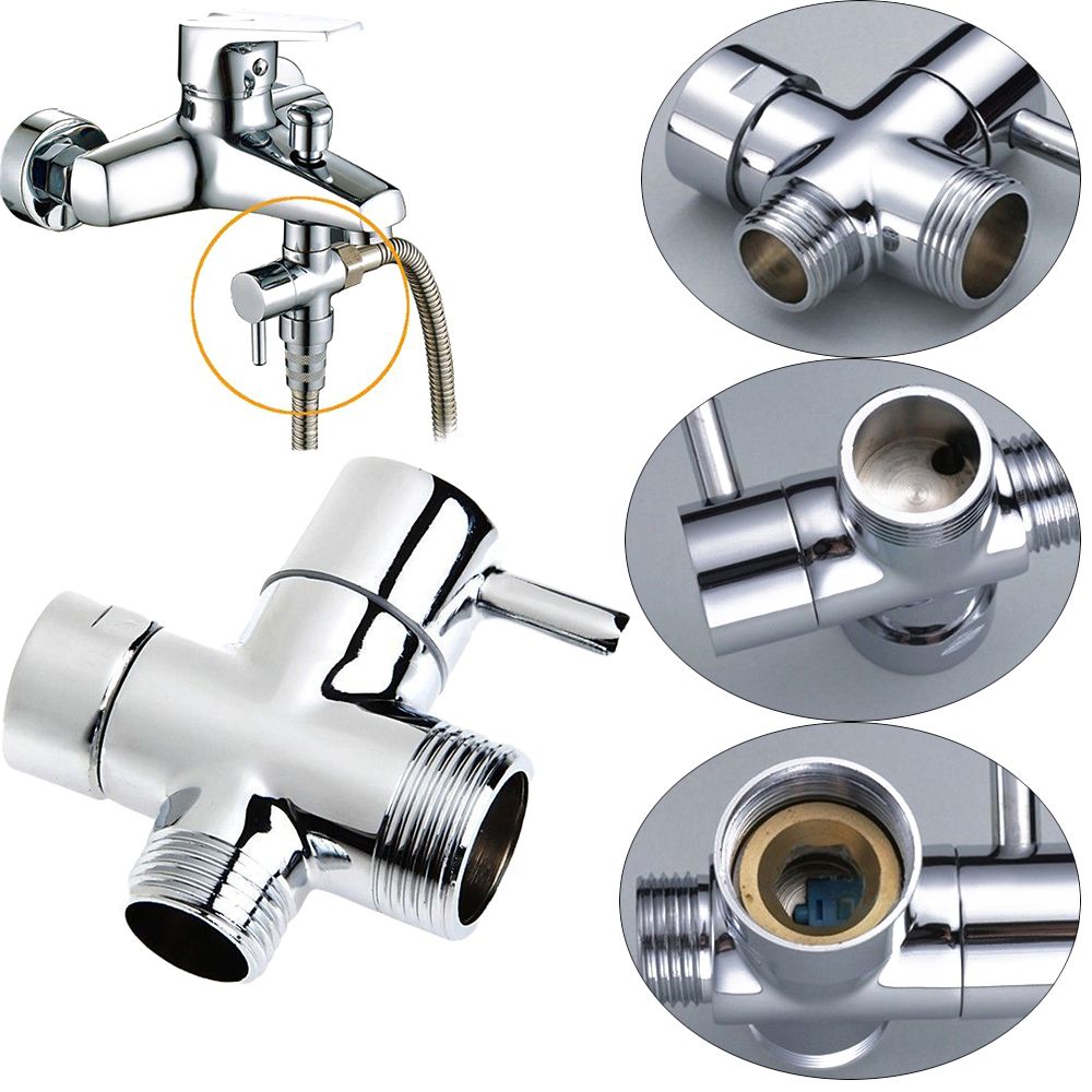 FASHYUNER Van ghép nối chuyển đổi đảo hướng ống nước 3 chiều cho bidet/ vòi hoa sen nhà tắm bằng đồng thau chuyên dụng
