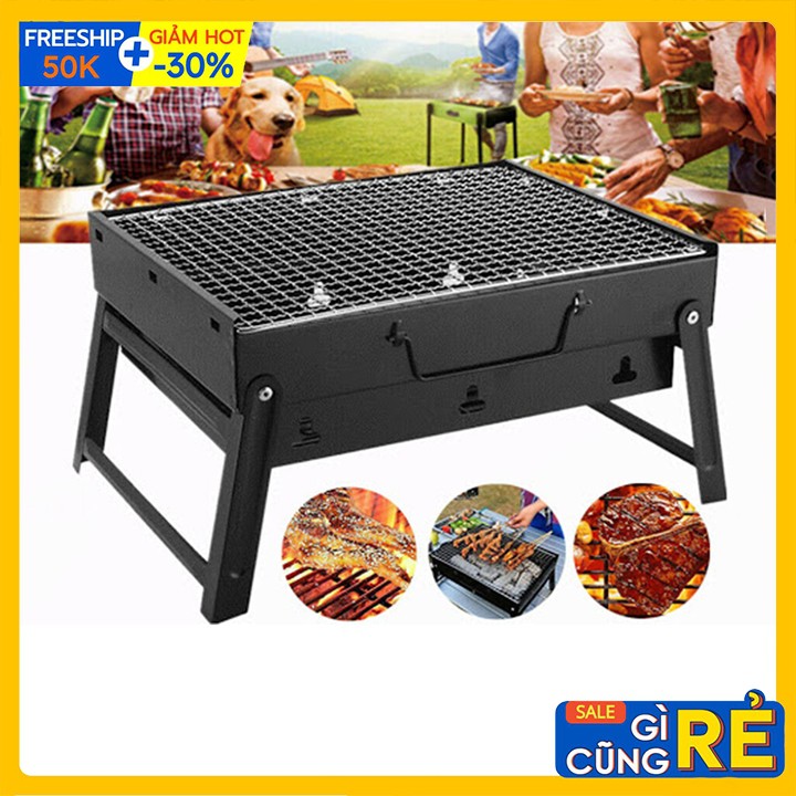 Bếp Nướng Than Hoa BBQ Hình Chữ Nhật Hàng Loại 1