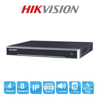 Đầu ghi hình camera ip 4 kênh hikvision ds-7604ni-k1/4p - hàng chính hãng
