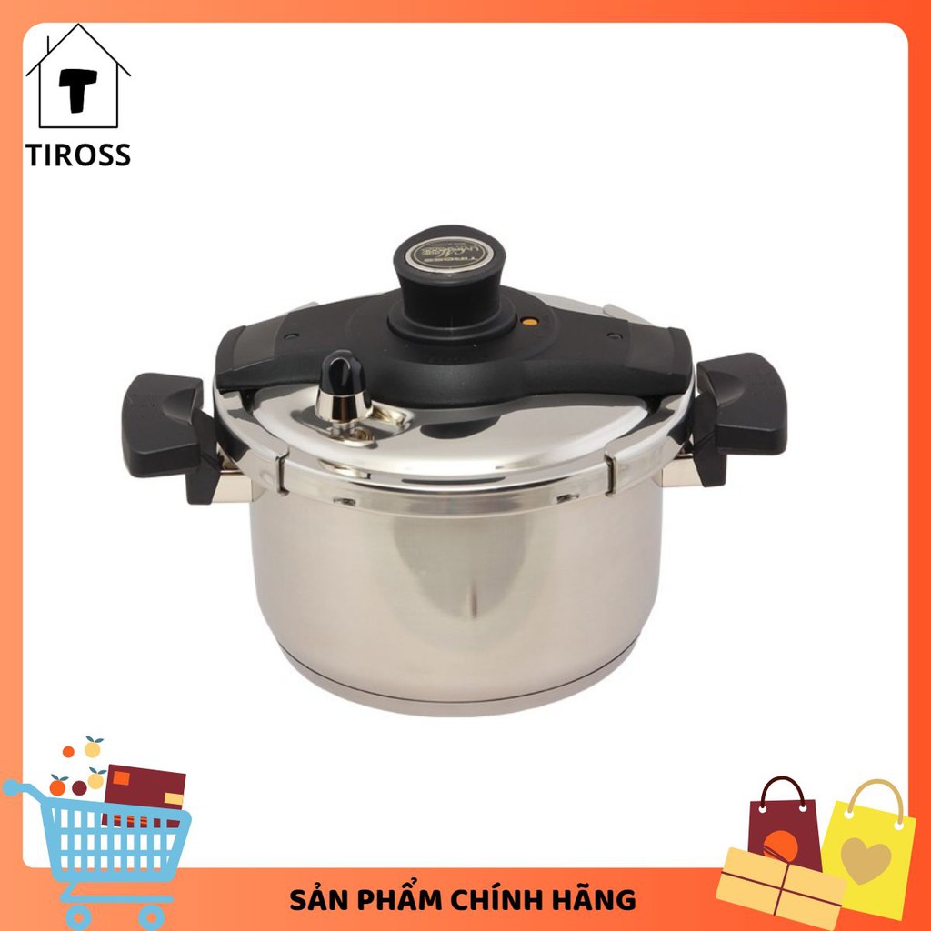 [Mã 253ELSALE hoàn 7% đơn 300K] [Tiross123] Nồi Áp Suất 5,8 lít (Dùng cho bếp tù và bếp ga)