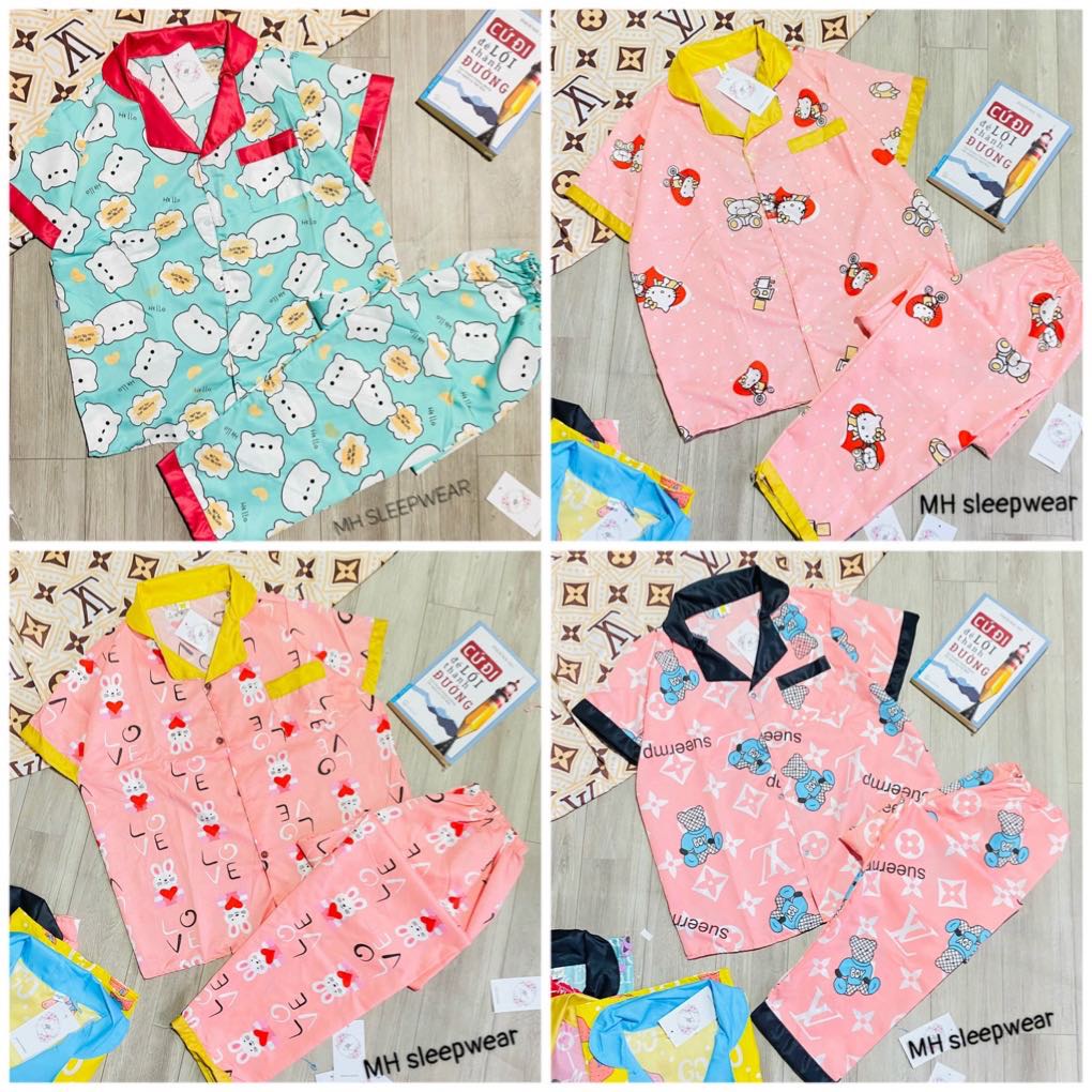 Bộ pijama tay ngắn quần dài kate freesize&lt;60kg