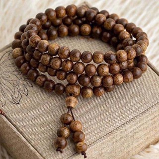 Vòng tay [Trầm hương 100%-Hàng cao cấp loại 1 ] Vòng Tay Trầm Hương Chuỗi Tràng Hạt 108 Trầm Tốc Lào Tự Nhiên