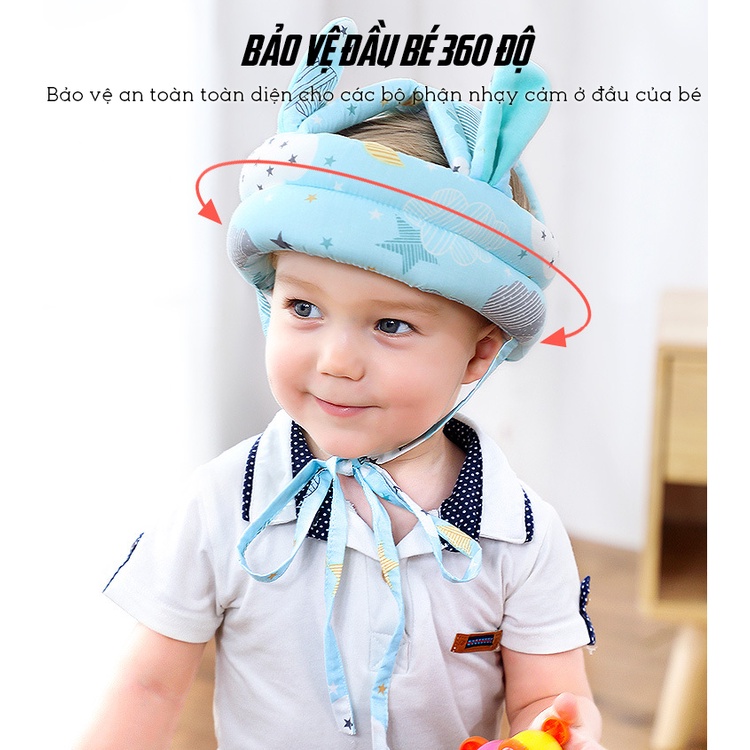 Mũ bảo hiểm bảo vệ đầu cho bé tập đi với rất nhiều hoạ tiết đáng yêu