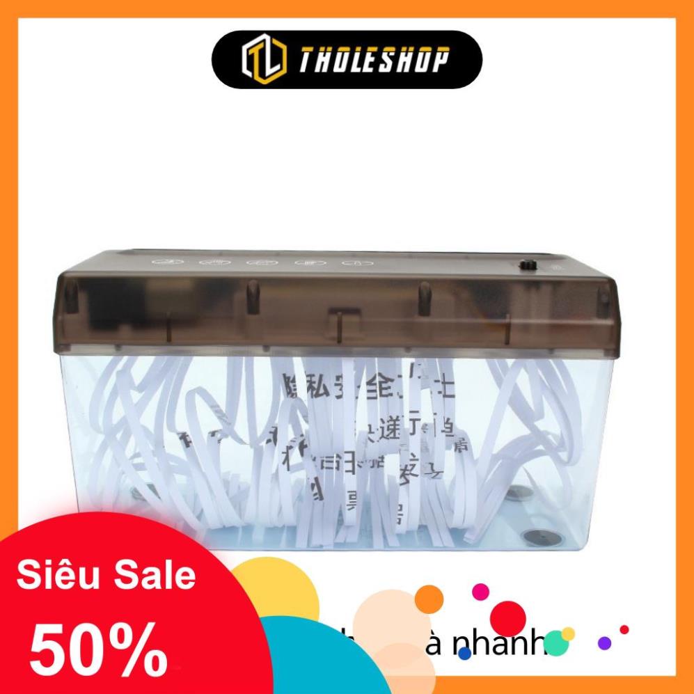 Máy cắt giấy huỷ tài liệu tự động Shredder khổ A4 cắm điện USB hoặc dùng pin màu đen hàng cao cấp fullbox 1008