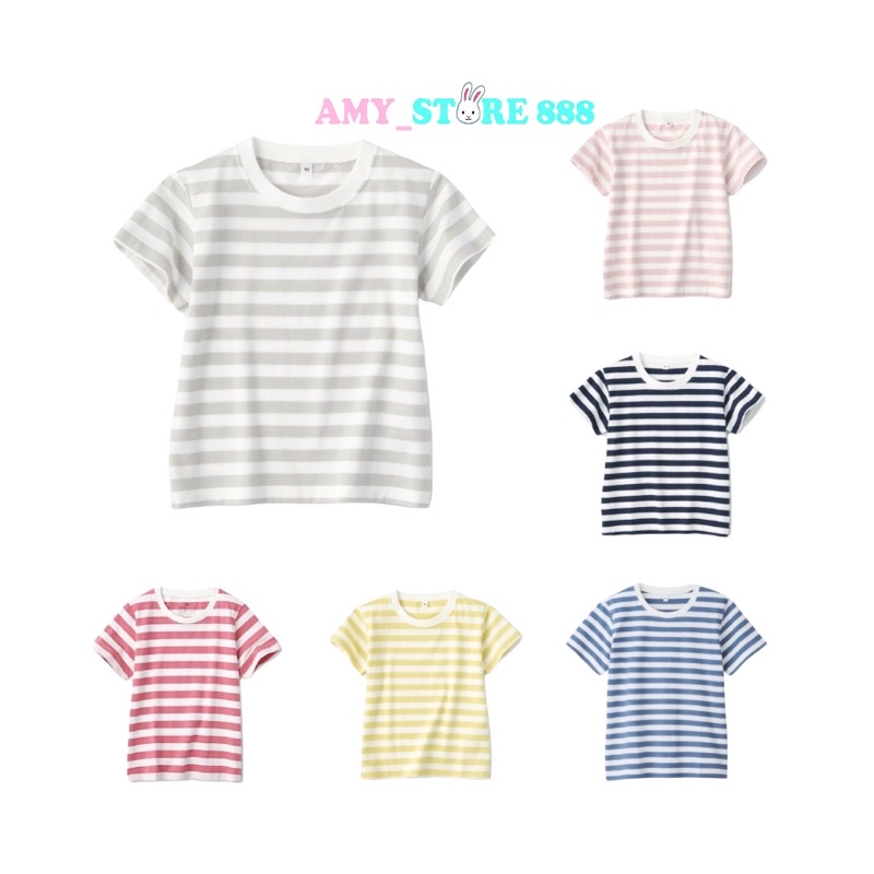 Áo thun cộc tay Muji xuất Nhật bé trai bé gái chất cotton mềm, thấm hút mồ hôi-Amystores