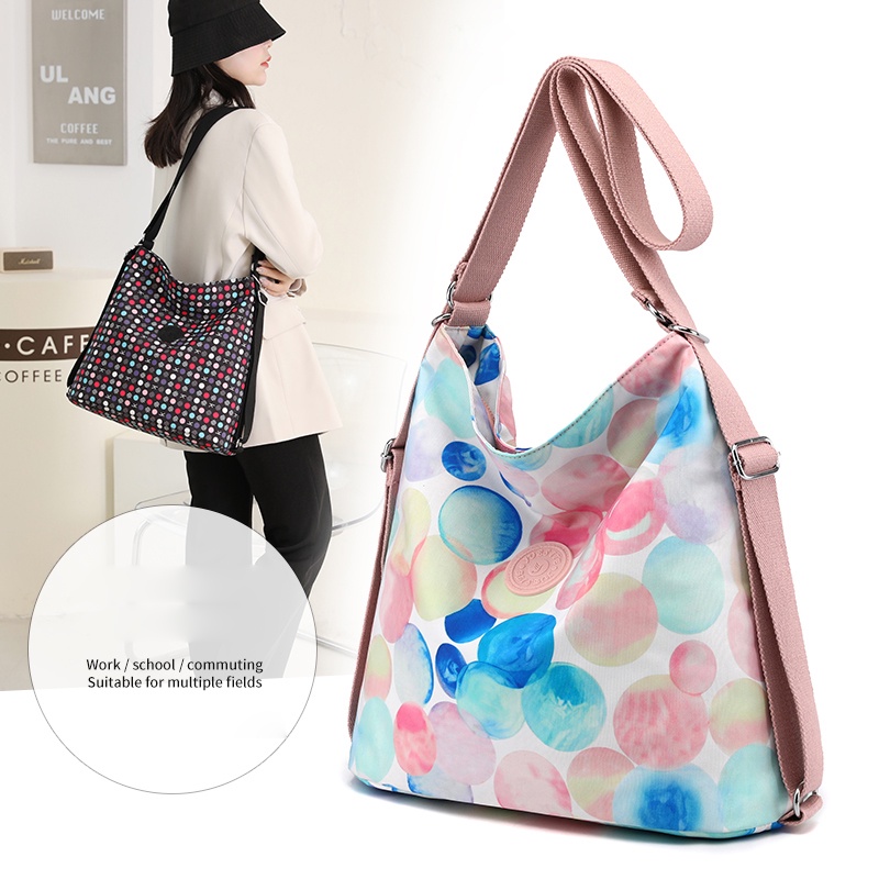 Ba Lô Đeo Vai Siêu Nhẹ Đa Năng Bằng Vải Nylon Thời Trang Cho Nữ