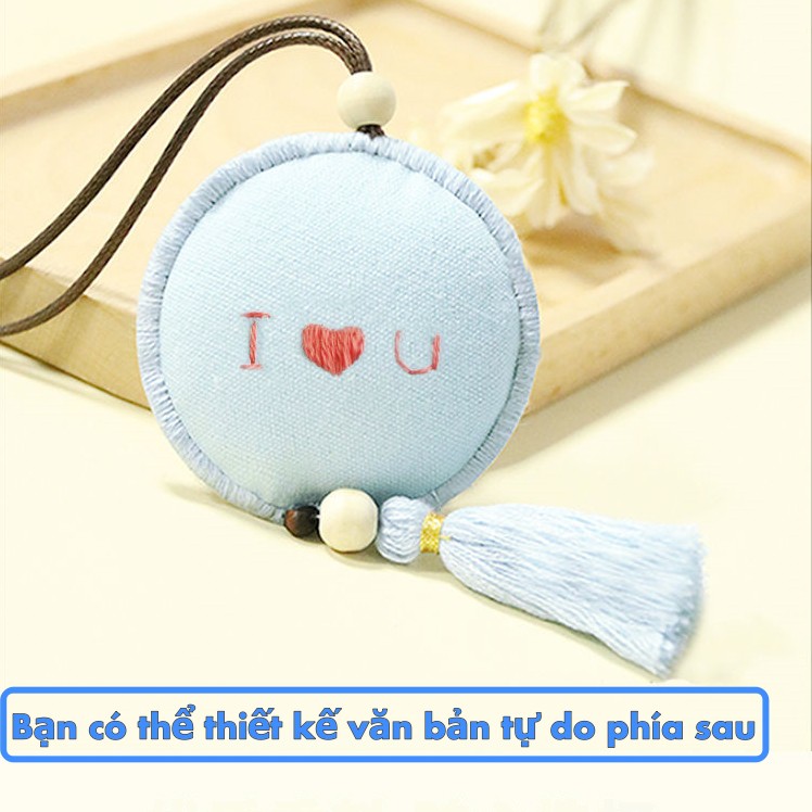 Bộ kit phụ kiện tự thêu móc khoá hình rồng dễ thương làm quà trang sức may mắn