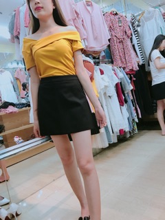 Áo thun trễ vai ảnh thật
