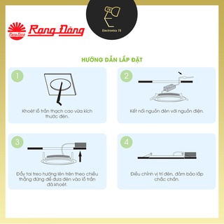 [Chính Hãng] Đèn Led Panel Âm Trần Rạng Đông PT04 - 7W, 9W, 12W - Ánh sáng Trắng / Vàng / Đổi màu