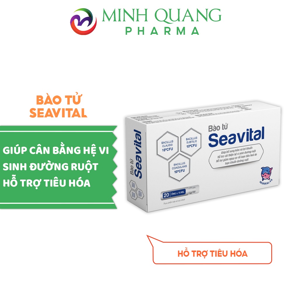 Bào tử lợi khuẩn SEAVITAL cho người viêm đại tràng, rối loạn tiêu hóa hộp 20 ống x 10ml