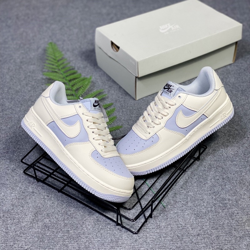 GIÀY AF1 xanh trắng bản s.cấp, sneaker_Air force xanh kem nam nữ full size 36-43 box bill