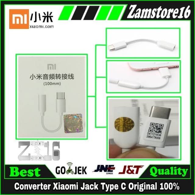 Đầu Chuyển Đổi Type C Sang 3,5mm Mi 5x Mi6 Mi6 Plus Jack Original 100%