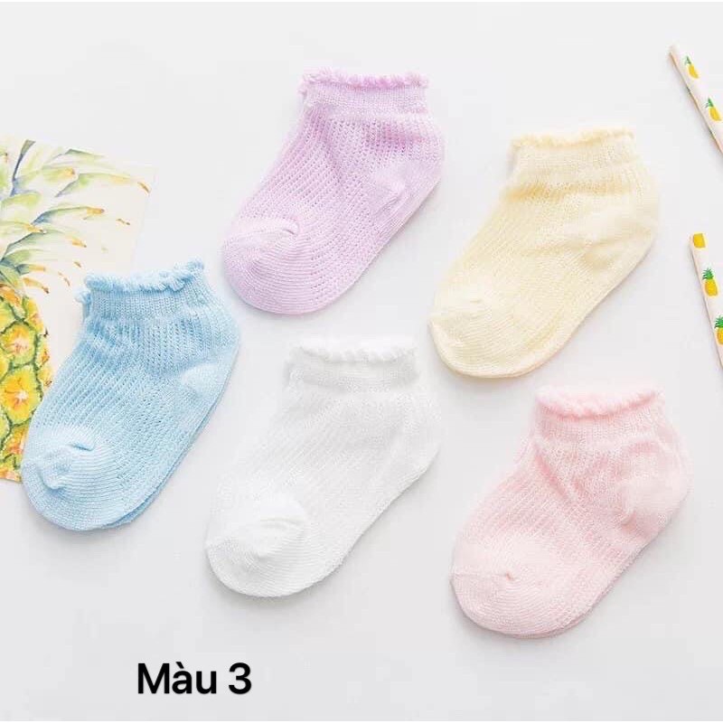 ( Siêu Rẻ ) SET 5 ĐÔI TẤT LƯỚI CHO BÉ (hàng túi zip xịn xò)