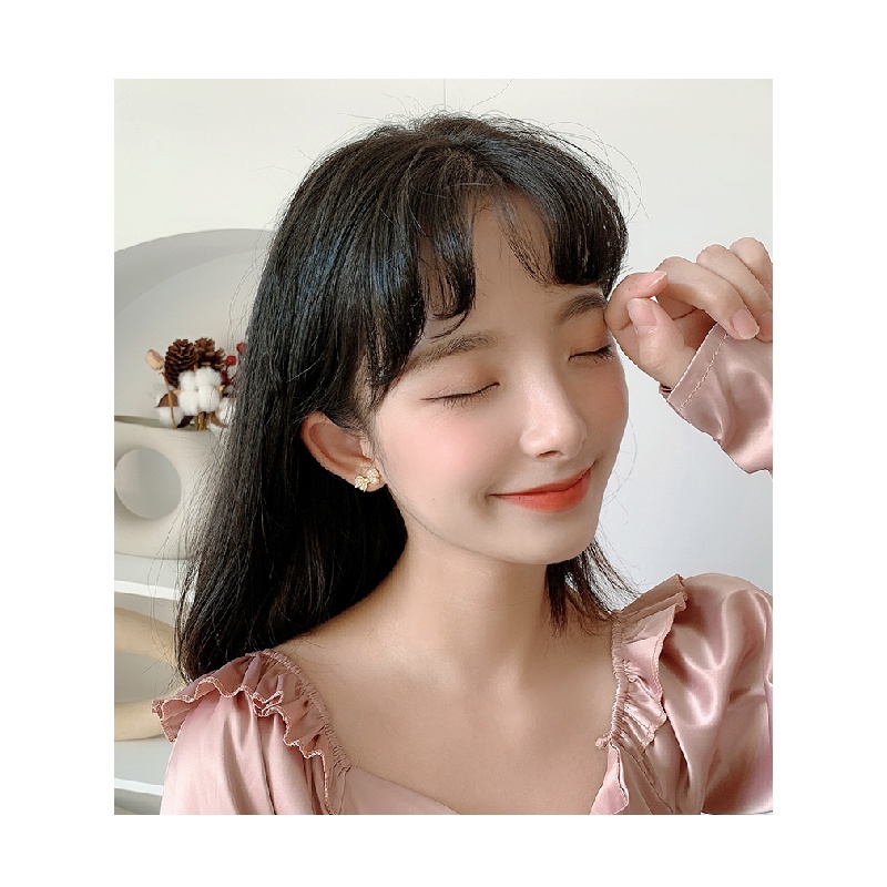 MOCHASHUKhuyên Tai Hình Nơ Đính Ngọc Trai Phong Cách Sang Trọng