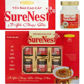 HỘP 6 HŨ NƯỚC YẾN SÀO ĐƯỜNG PHÈN HIỆU SURENEST