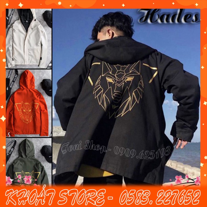 ÁO KHOÁC DÙ Sói Ca (Hades - Kèm Video Ảnh Thật) (KHOÁT STORE)