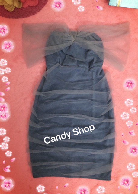 Đầm body dự tiệc trễ vai phối lưới + Ảnh thật | BigBuy360 - bigbuy360.vn