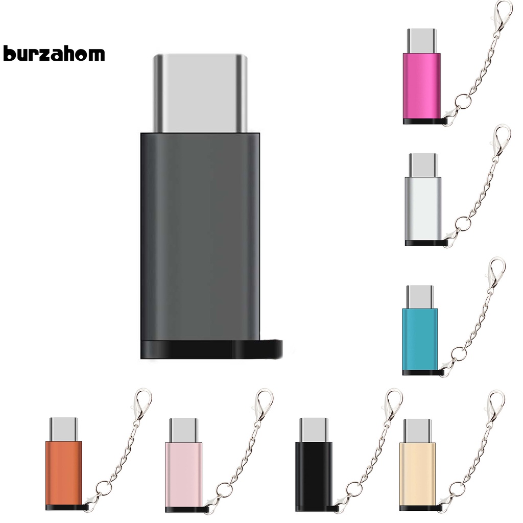 Đầu chuyển đổi Micro USB sang Type-c bằng hợp kim nhôm kèm móc khóa chuyên nghiệp