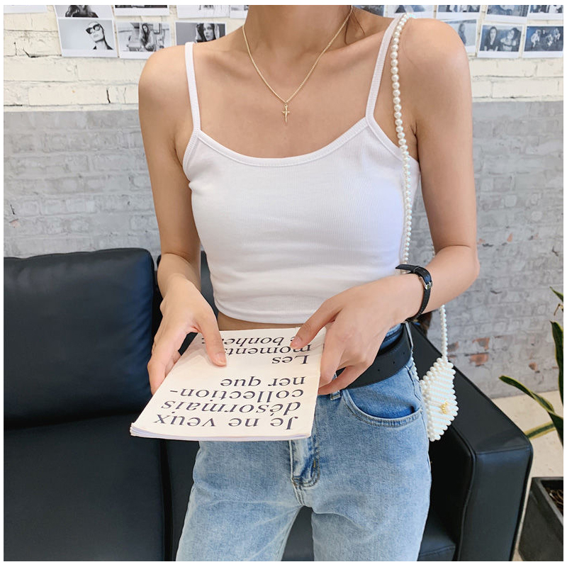 Áo Croptop Sát Nách Màu Trơn Hợp Thời Trang Cho Nữ