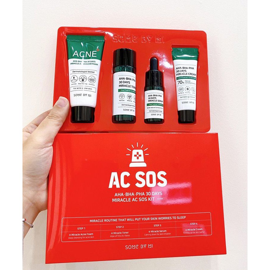 Bộ Kit Gỉam Mụn Some By Mi AC SOS AHA BHA PHA 30 Days