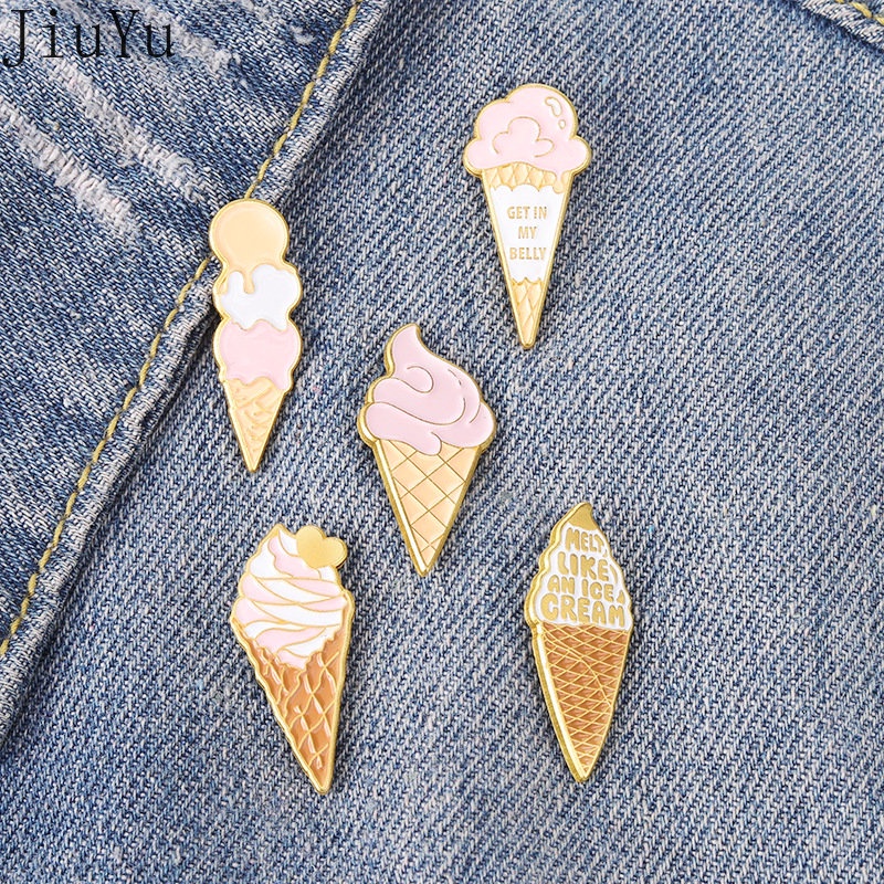 Ghim Cài Áo Hình Cây Kem / Mèo / Hành Tinh / Hành Tinh Dễ Thương