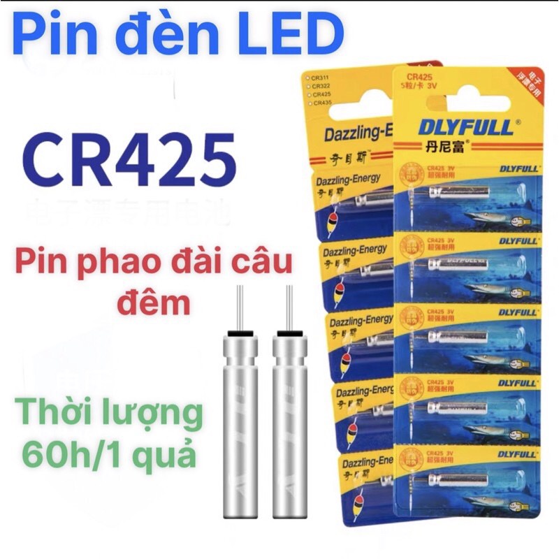PIN PHAO ĐÈN BAN ĐÊM CR425 cho câu đài, câu lục