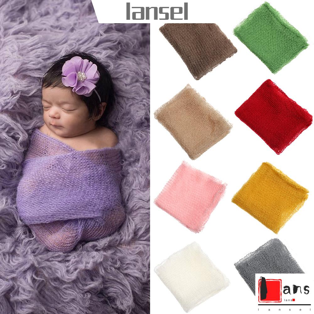 ❤LANSEL❤ 1pc Luxury Baby Photography Props Auxiliary Stretch Knit Wrap Blanket Elastic Boys Girls Soft Long Fashion Studio Shoot Warm Winter Newborn Wrap/Multicolor