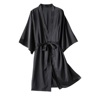 Áo Choàng Ngủ Chất Phi Bóng Cho Nữ