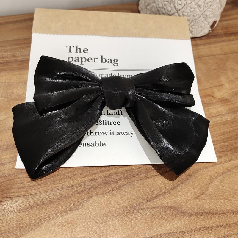 Kẹp Tóc Nơ Bản To Satin