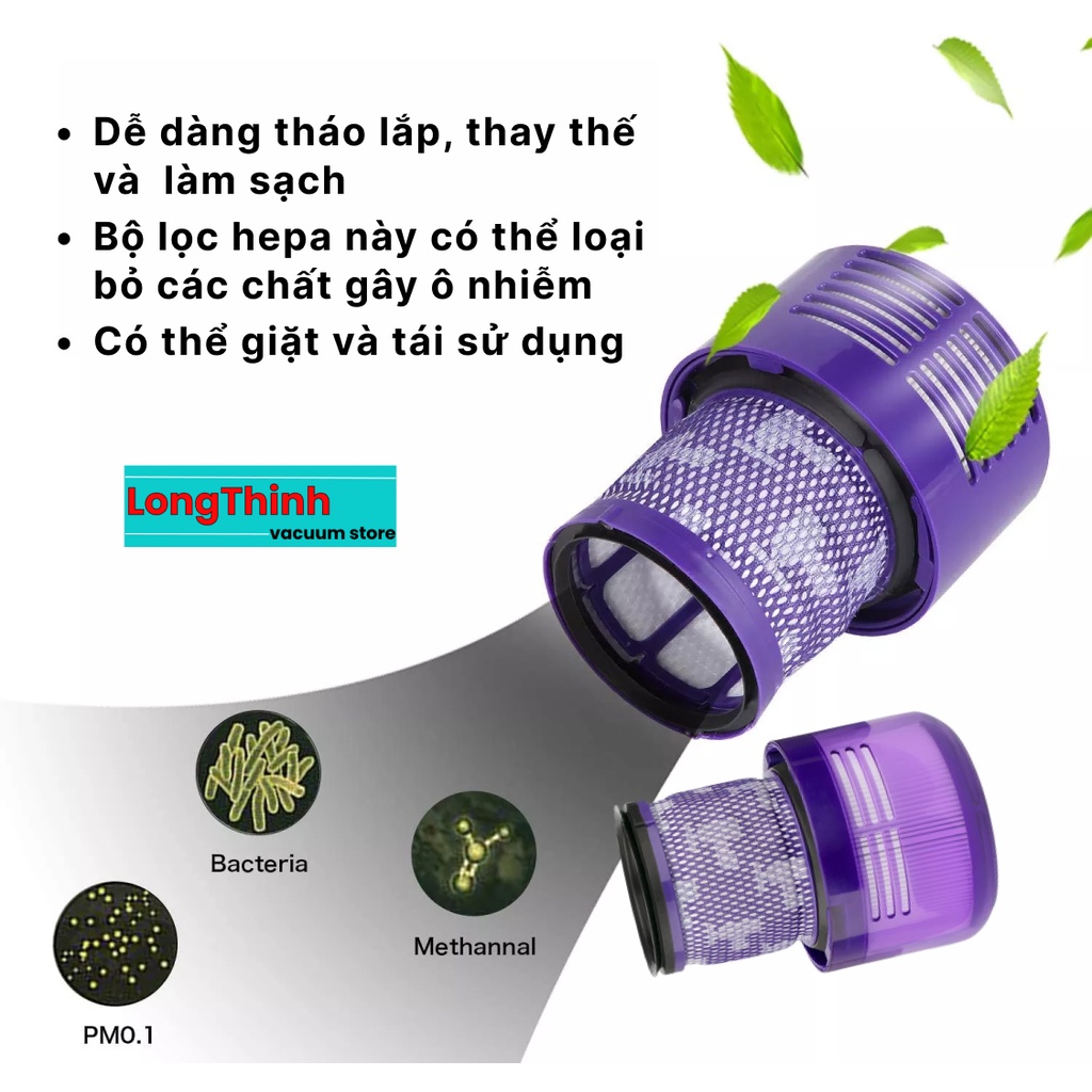Chất lượng cao BH 3Th - lọc hepa filter cho máy hút bụi 𝘿𝙮𝙨𝙤𝙣 V10 SV12 V11 V12 V15 SV14 SV18 SV17 Digital Slim G5