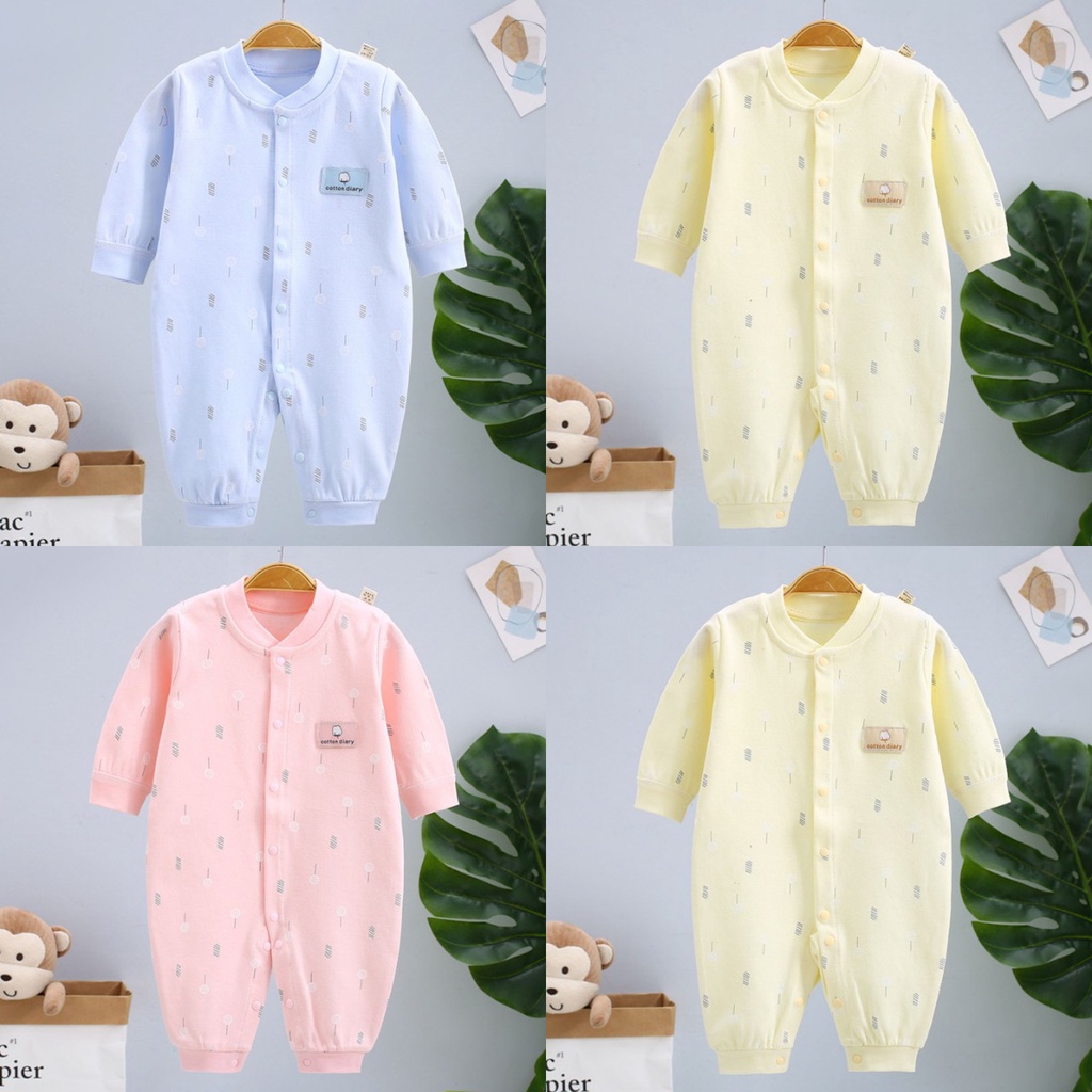 Body liền thân, bodysuit dài tay cotton cho bé trai và bé gái sơ sinh từ 3-12kg, hàng đẹp xuất Hàn