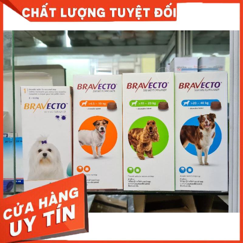 BRAVECTO - bảo vệ cún không bị ghẻ DEMODEX, ve rận, bọ chét