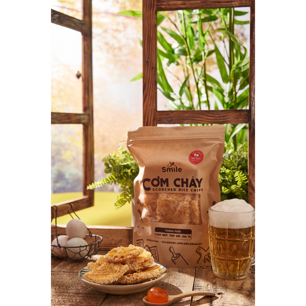 Cơm cháy nhiều vị, cơm cháy vệ sinh túi giấy 250Gram - smilebakery